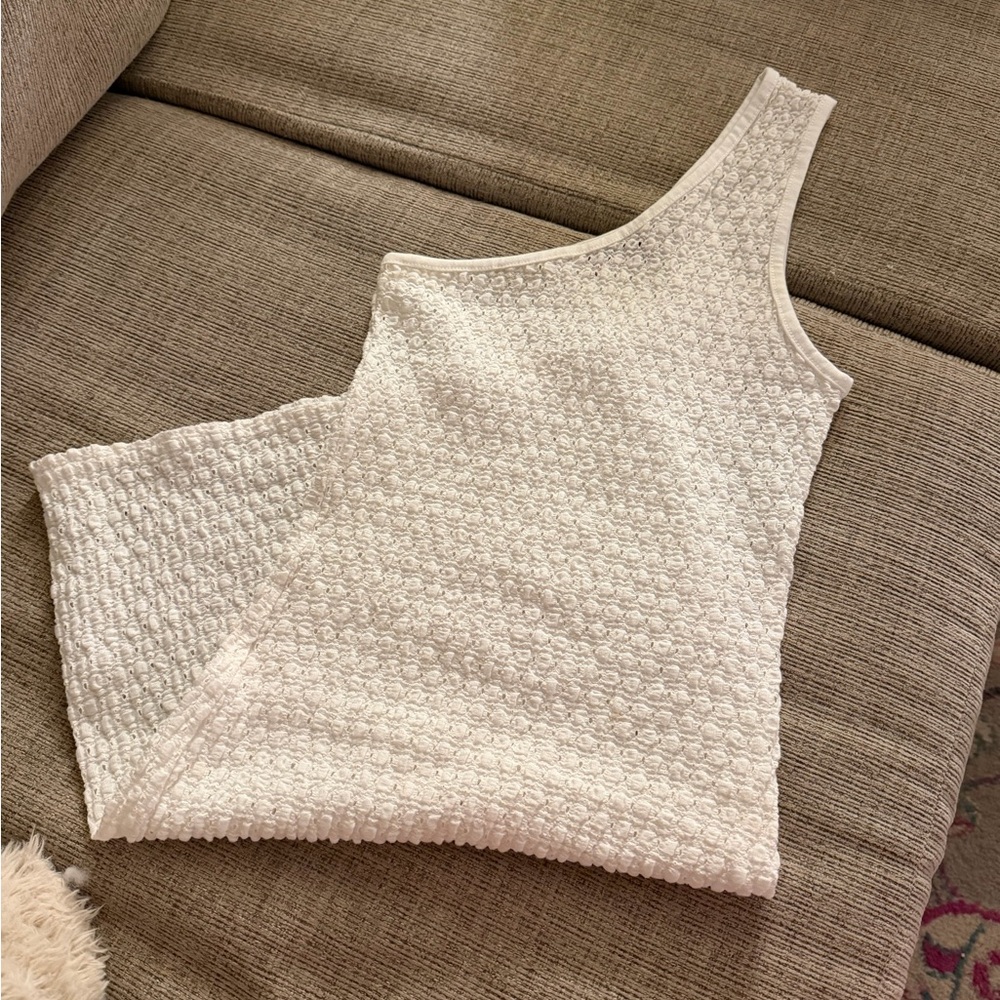 Edikted Cream Textured Mini Dress